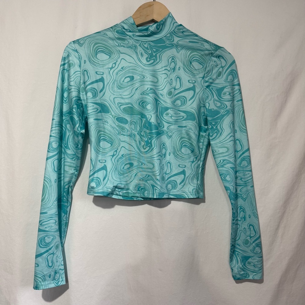 Blue‎ Swirl Women's Swim Sun Shirt